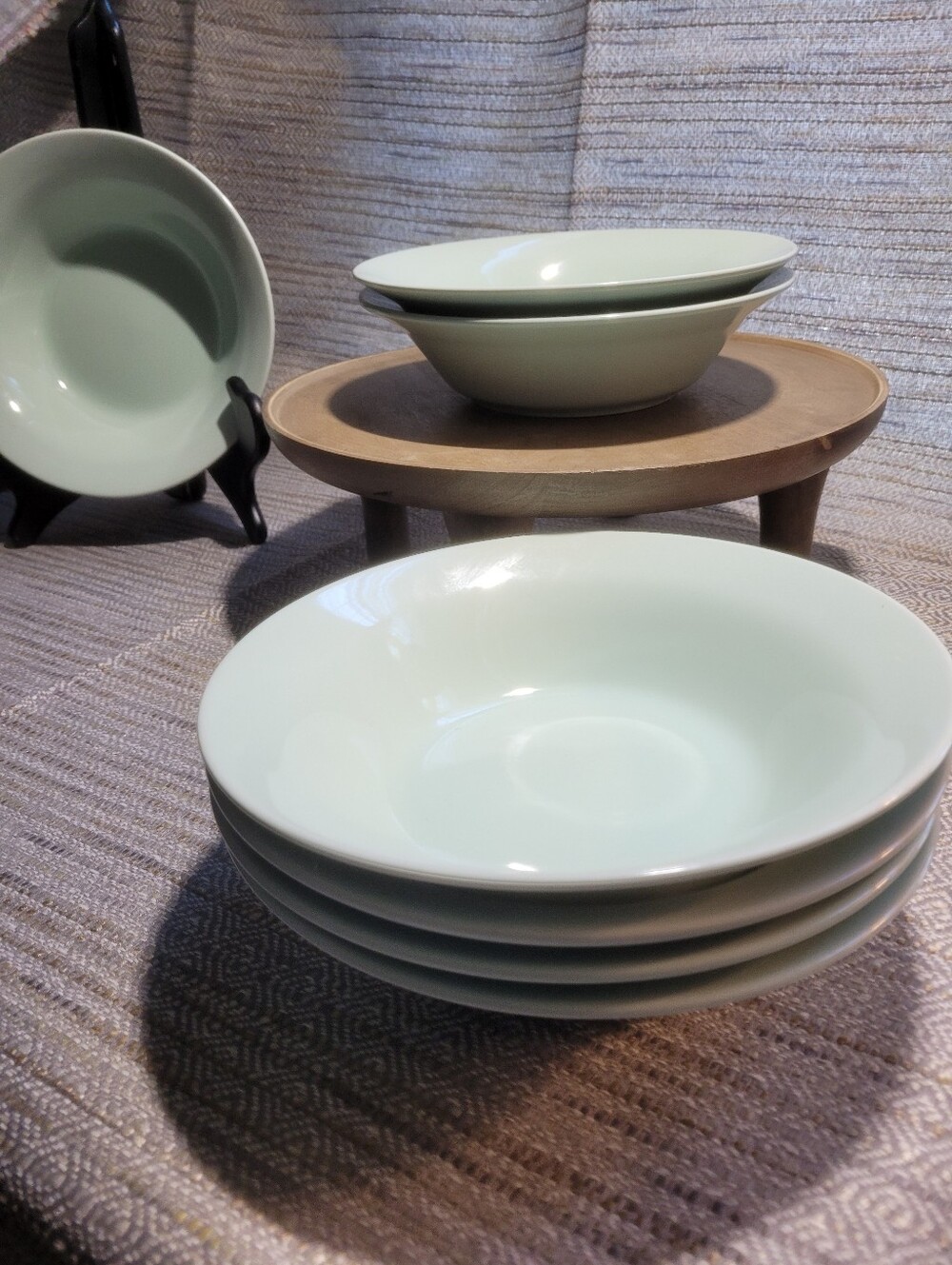 IKEA Mint Green Stoneware Bowl Set of 7. Perfect Size And Color For Your Kutchen - Picture 14 of 16